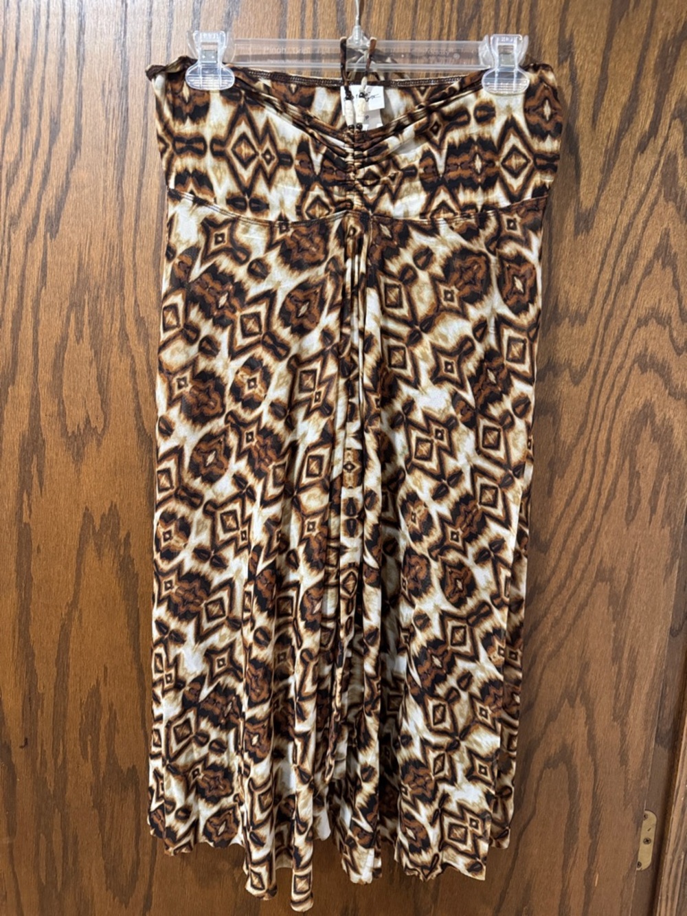 Profile by Gottex Brown and Cream Printed Swimsuit Cover Up